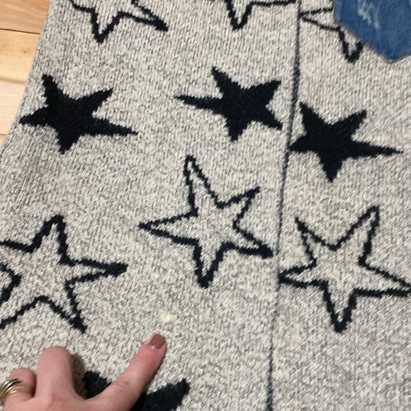 Igigli Star Patterned Cardigan with Denim Collar - Picture 6 of 17